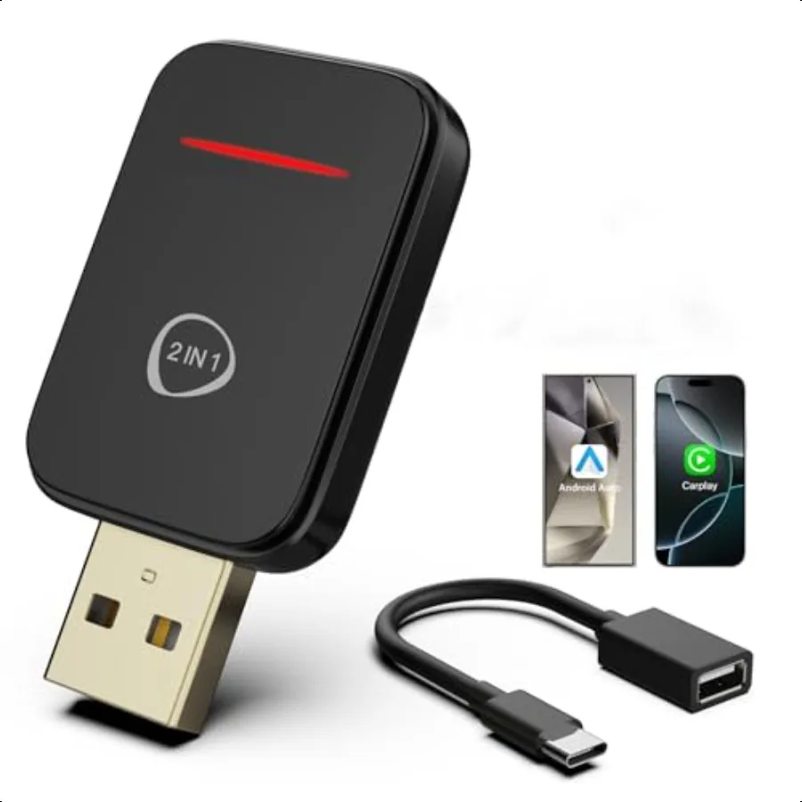 Мини-адаптер Android Auto Wirel Adapter Wirel CarPlay для iPhone iOS Android Wirel CarPlay USB-ключ для автомобилей с проводом OEM C