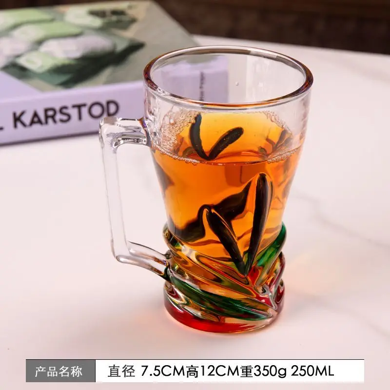 Colorful Large Capacity Draft Beer Glass,Personalized Classic Design,Home Juice Glass,Multifunctional Wine Glass for Restaurants