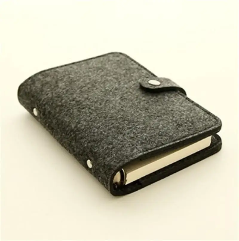 A5 A6 Felt Shell Cloth Fabric Notebook Paper Planner Inner Page Ring Binder Paper Holder Portable Diary Gift Stationery Supplies