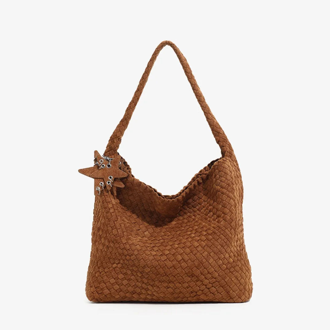 

Handbag Women's bags Trend 2025 Tote Hobo Suded Bag Large Capacity Woven Tote Bag Commute Single Shoulder Bag Mother Bag New In