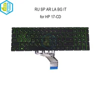 Teclado retroiluminado ruso de España para HP Pavilion Gaming 16-A 17-CD 15-EC 16-A0000 17-CD000 teclados árabes latinos italianos BG ligeros