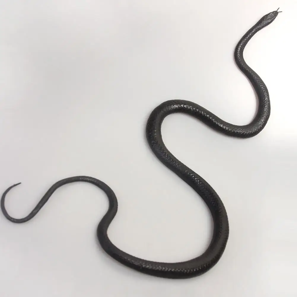 Broma de serpiente realista divertida con Clip de cuerda, modelo de serpiente falsa de goma DIY, juguetes delicados de Halloween para niños, moda