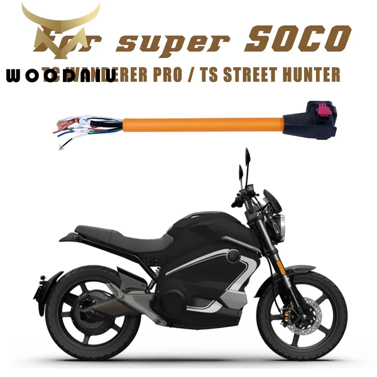 Para Super SOCO TS Street Hunter TC Wanderer: Conector de Aviación, Conector de Batería, Cable de Carga y Descarga, Enchufe de Carga, Piezas para Bicicletas Eléctricas