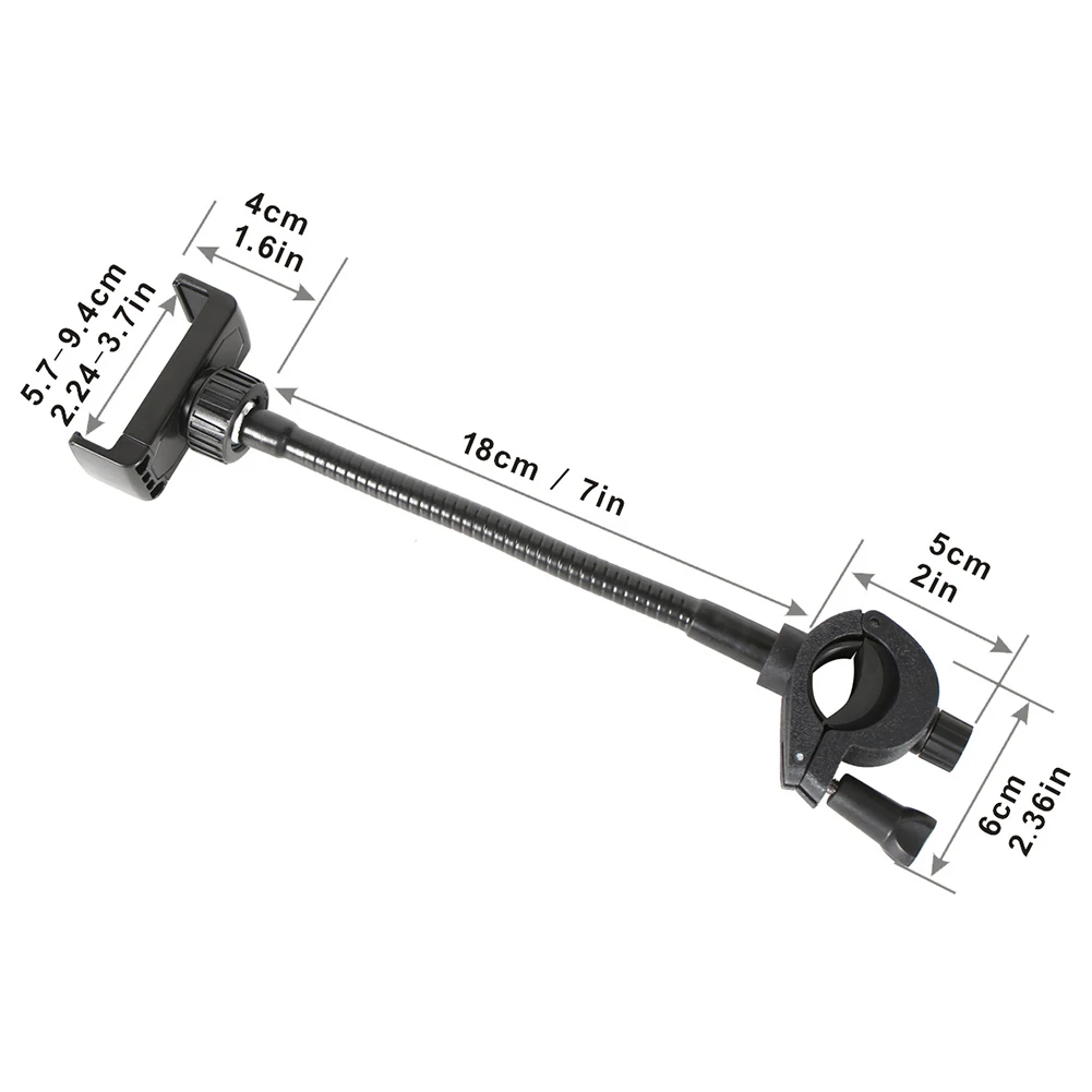 Flexible Phone Support Multi-Purpose Adjustable Mic Stand Holder Gooseneck Pole Long Cellphone Mount for Drum Mobile Phone