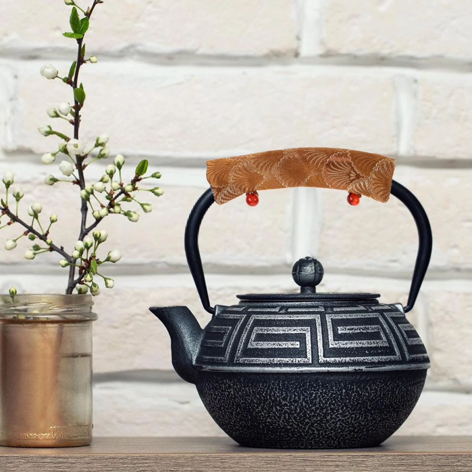 

Tea Kettle Handle Cover Anti-Scald Cloth Sleeve Heat Resistant Protector Comfortable Grip Handle Cushion for Home Office