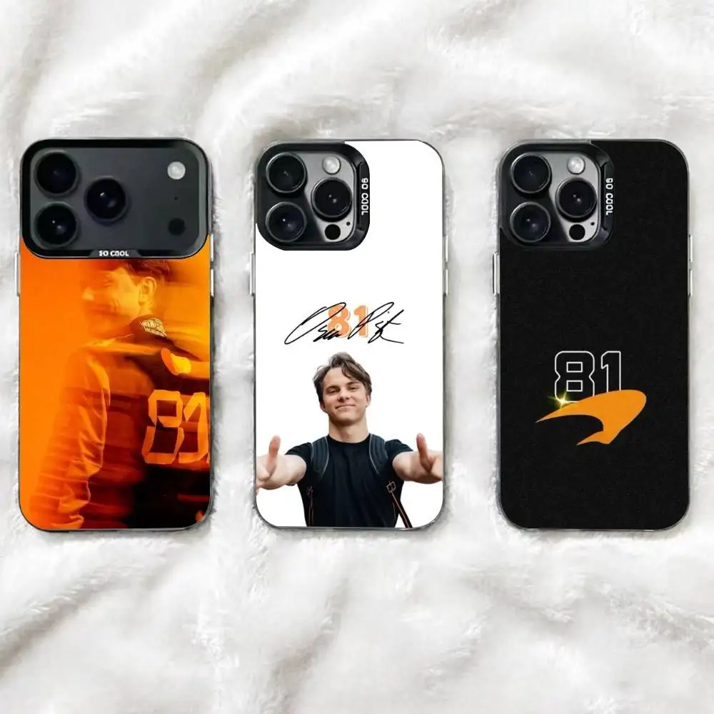 

O-Oscar Piastri 81 Phone Case For iPhone 17,16,15,14,13,12,11 Plus,Pro Max,XS,Colorful Silver Black Cover