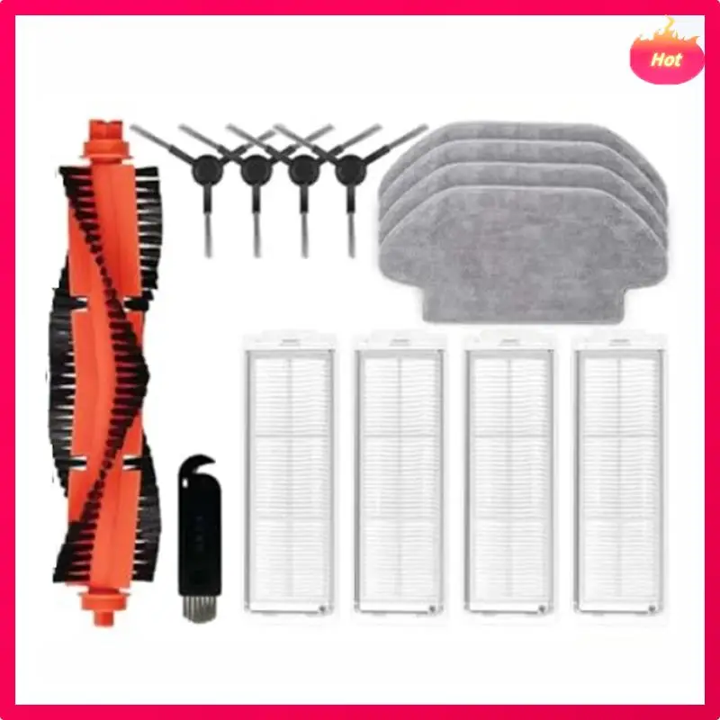 AD-14PCS для Xiaomi Mi Robot Vacuum Mop 2S / Mop P / Mop Pro / XMSTJQR2S / STYTJ02YM Аксессуары Основная боковая щетка с фильтром Mop