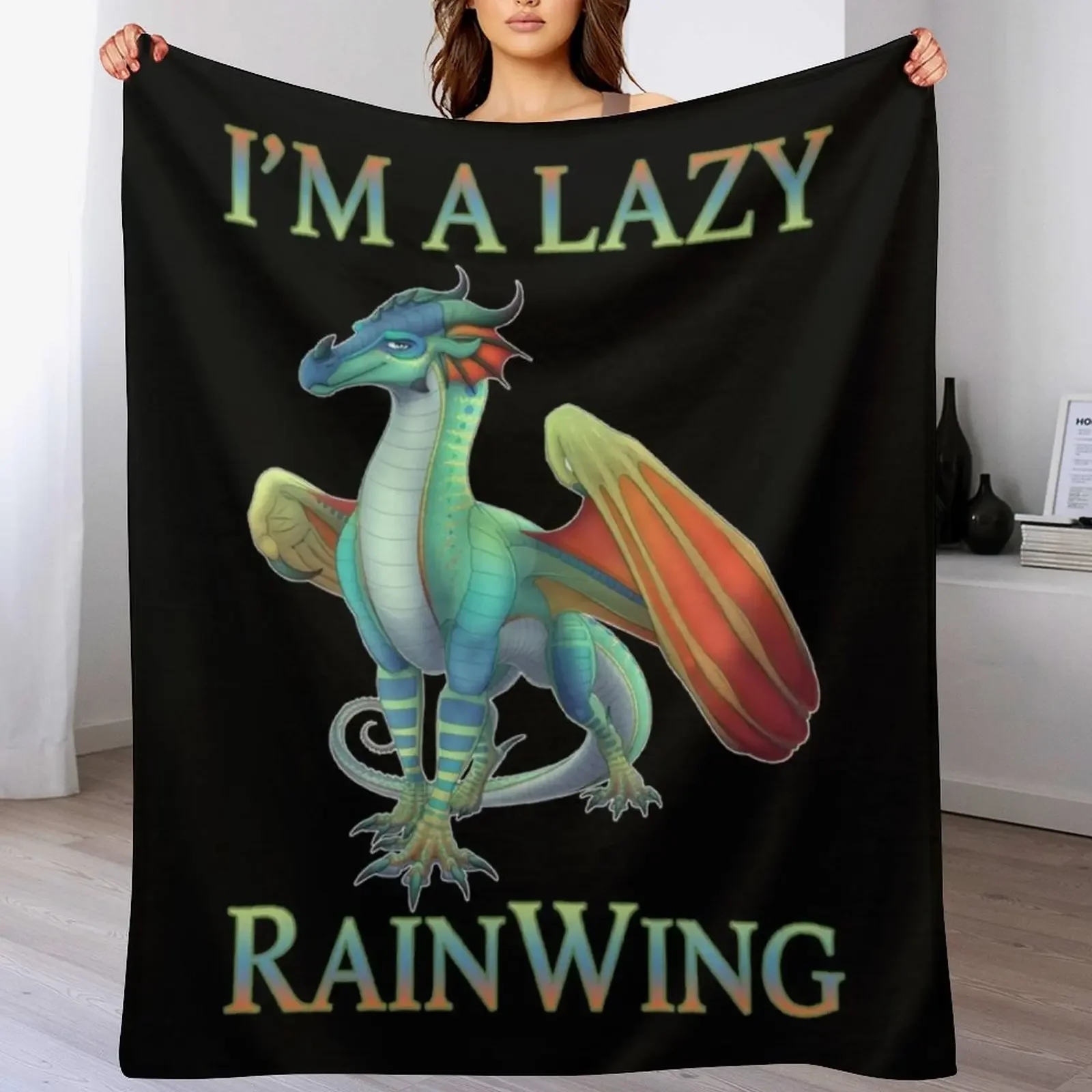 I'm a lazy rainwing wings of dragon fire classic Throw Blanket Luxury Designer manga Blankets