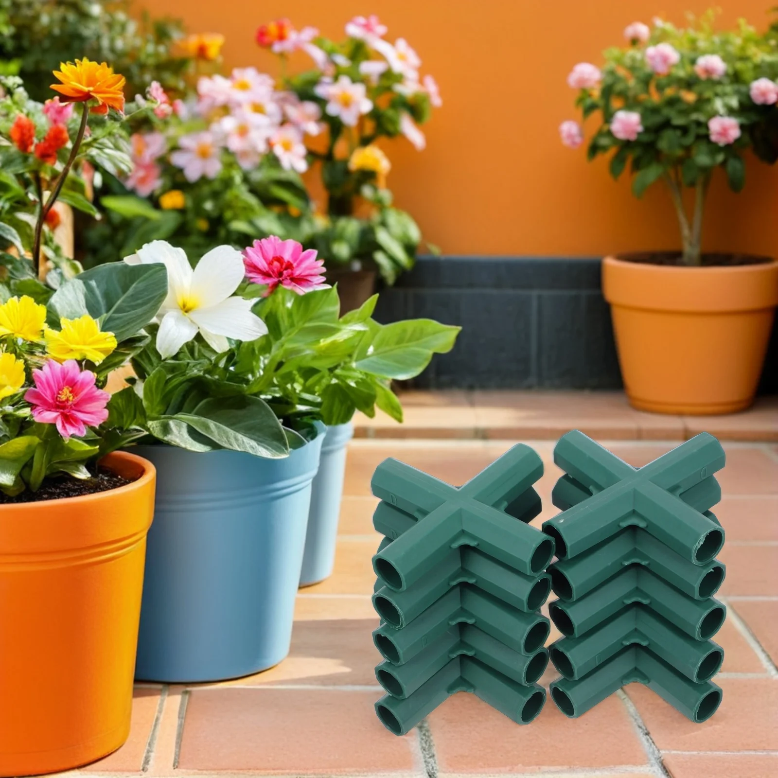 

Four-way Joint Greenhouse Connector 16mm Pvc Frame Corner Fitting Garden Fittings Grow Stakes Tubing Pole Pipe