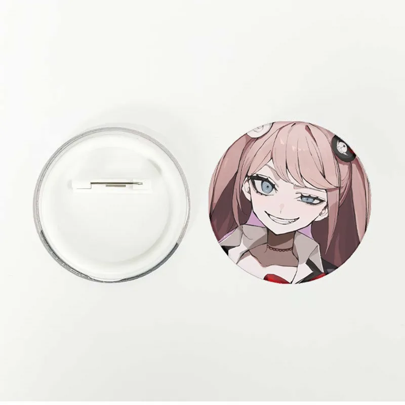 58mm Danganronpa Trigger Happy Havoc Brooch Pin Naegi Makoto Asahina Aoi Kirigiri Kyoko Brooch Pins For Clothes Backpack Jewelry