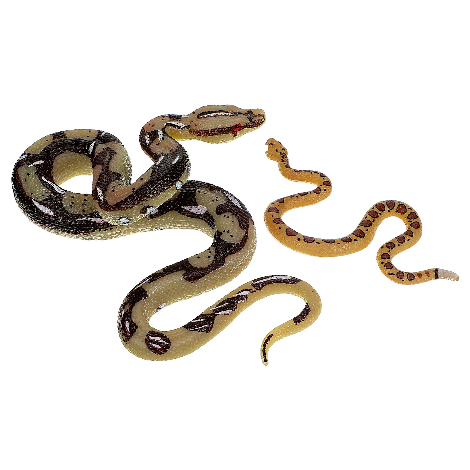 

2Pcs Fake Snake Simulation Realistic Prank Prop for Stage Halloween Party Decoration Lifelike Snake Joke Simulation Model