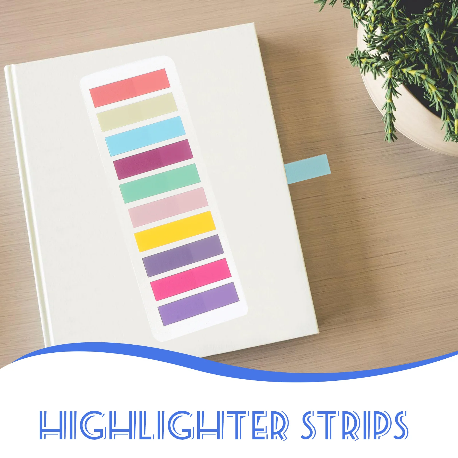 

14 Sheets 2800 Pieces PET Transparent Bookmarks Reading Strips Highlight Tabs Colored Notes Stickers Office Supplies