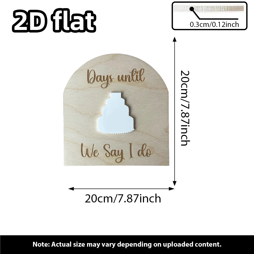 1개 웨딩 카운트다운 표지판, 커플을 위한 맞춤형 약혼 선물, 결혼식까지 맞춤 제작 가능한 장식