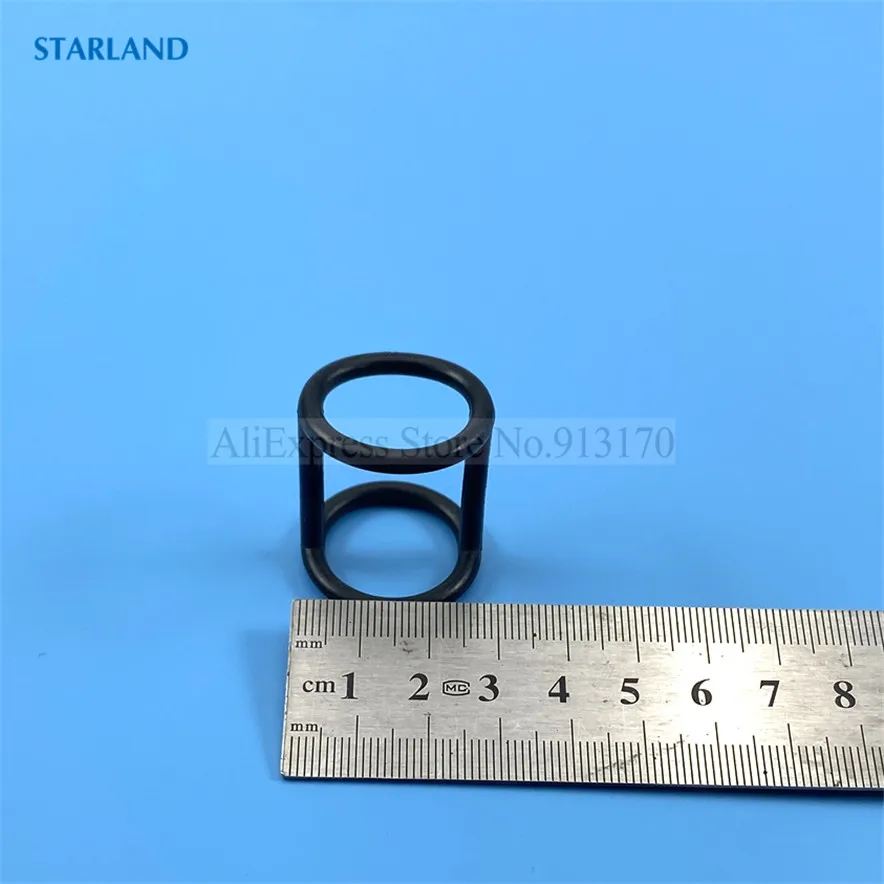 Пара силиконовых уплотнительных колец, черные уплотнительные прокладки в форме буквы H, аксессуары для мягких машин для мороженого, запчасти, внешний диаметр 2,8 см