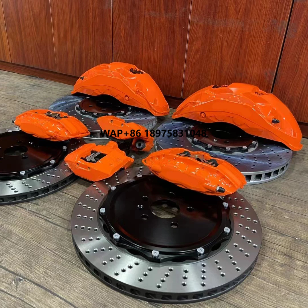 

Custom Color New Trends Front 10 Pistons Rear 4 Pot Big Brake Caliper Kit 440 mm Drilled