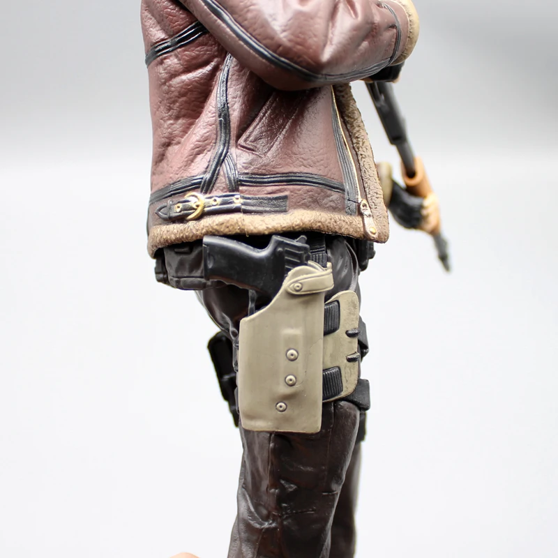 33cm Leon Zombie Hunter Leather Leon Anime Figure Boys Collection Action Model Doll Desk Decoration Gk Large Statue Toys Gifts