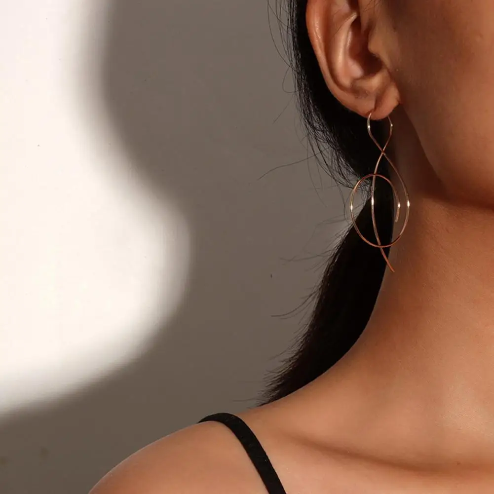 Drop Earrings Ear Decoration Hoop Earrings Creative Wear-resistant  Creative Ladies Simple Musical Note Hoop Earrings