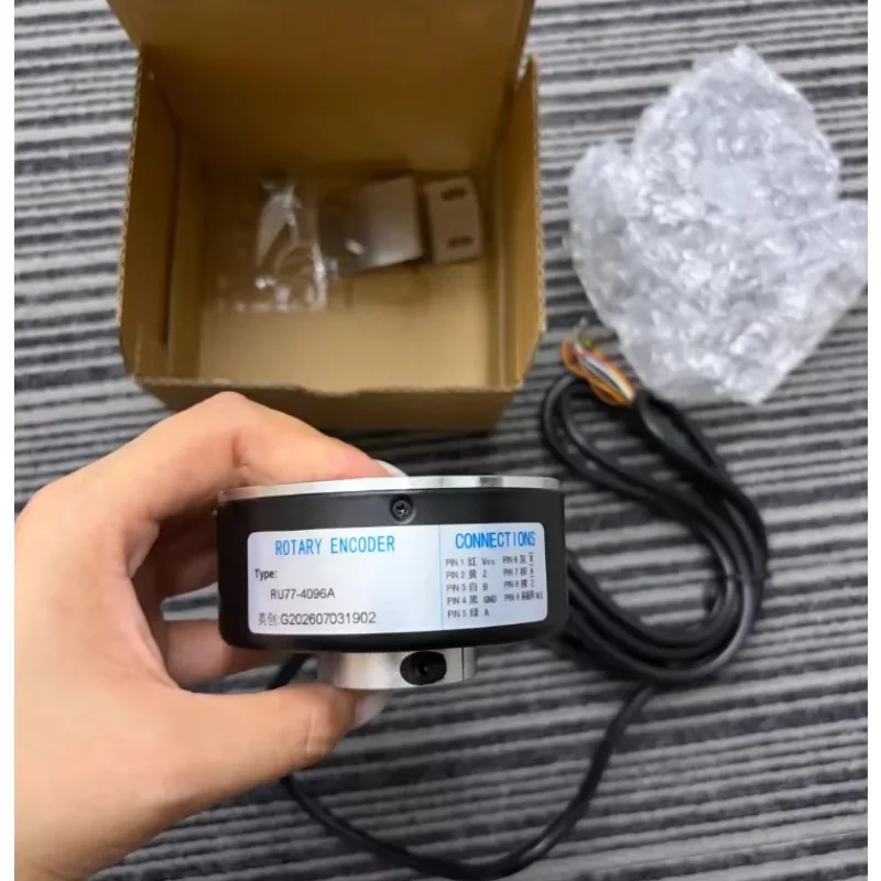 4096A Hollow Shaft Rotary Encoder 4096 Pulse Phase Position Signal Detection Component for PLC Automation Cabinet