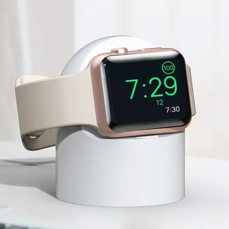حامل شاحن جديد لساعة أبل سلسلة 9 8 Ultra 7 6 5 SE 4 3 2 قاعدة شحن محطة سيليكون Iwatch كابل شحن حامل #5