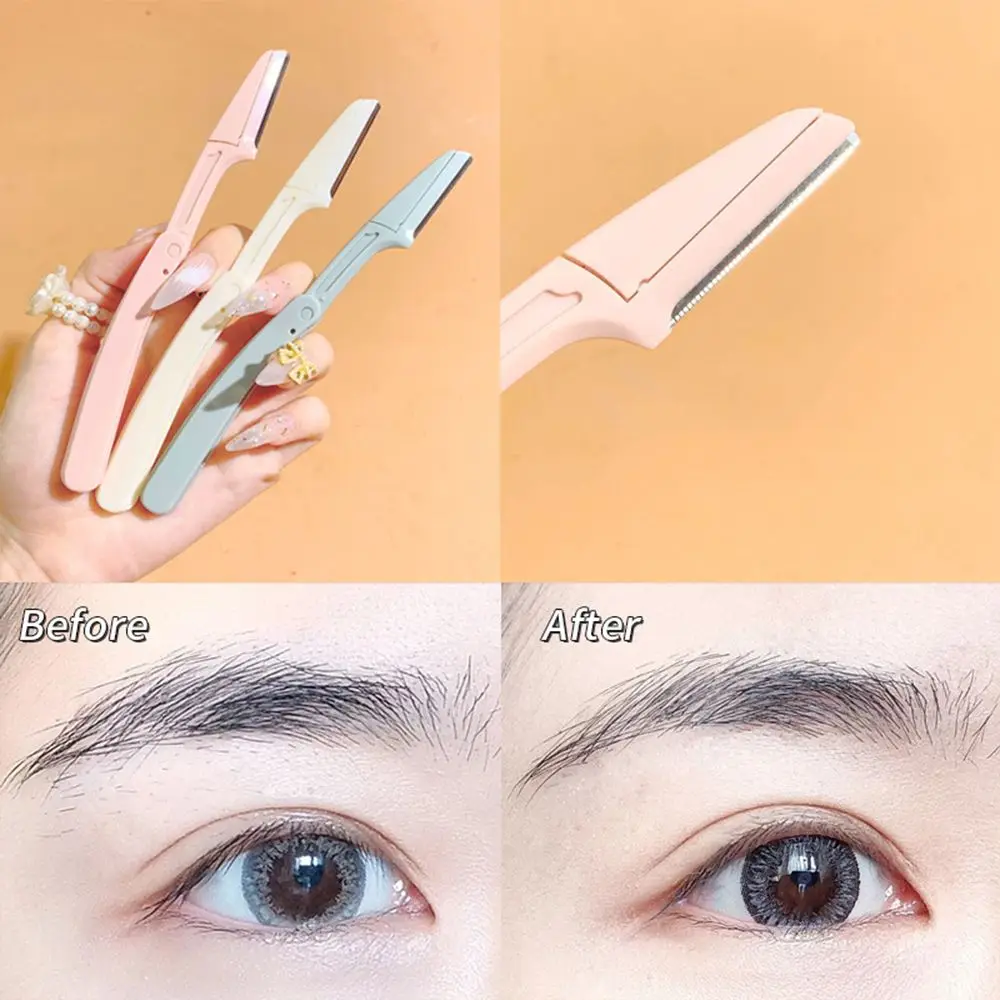 Eye Brow Shaper Trimming Hair Removers Women Foldable Eyebrow Trimmer Eyebrow Razor Set Eyebrow Shaver Facial Hair Scraper