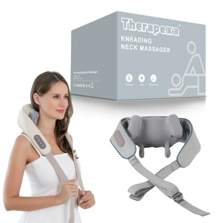 Therapexa Neck Shoulder Massager Back Massager for Pain Relief Deep Tissue Massager for Neck and Shoulder Pain Back Massager wi