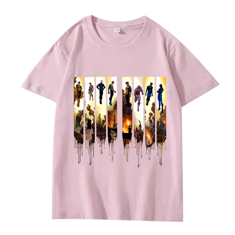 The Invincible war Comic Art Classic  T Shirt men women Oversized 100% Cotton Hot sale short sleeve Summer Unisex plus size tops - Image 6