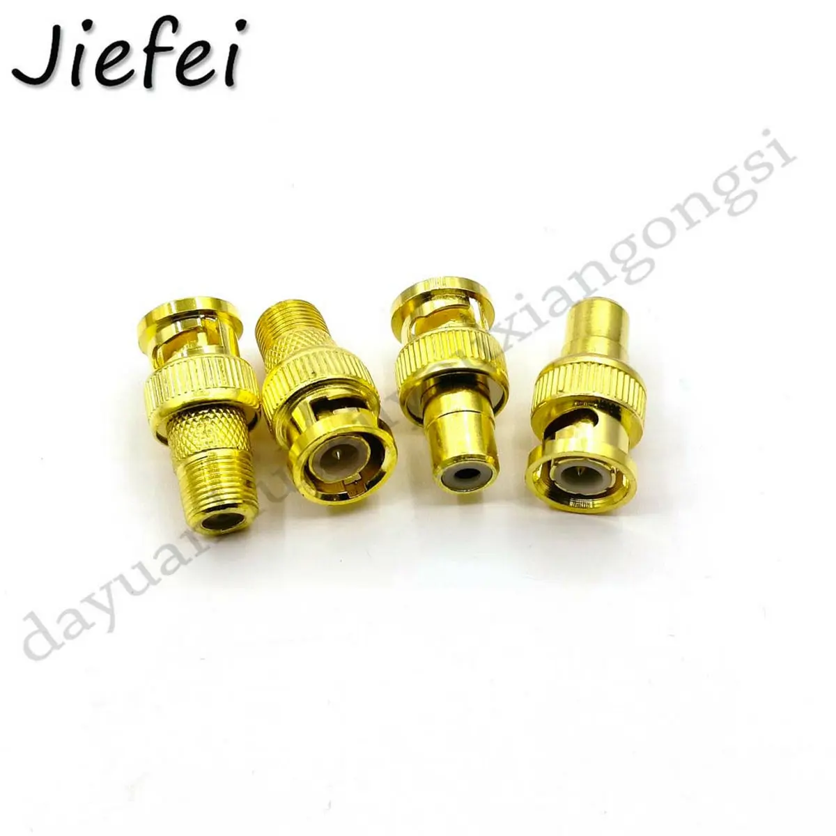 50-200pcs Gold plated BNC Male Plug to RCA Female / F Female Jack Coax Cable Video connector