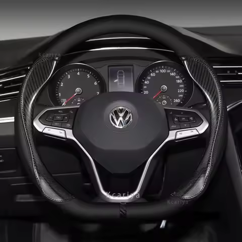 For VW Volkswagen MK2 MK3 MK4 MK5 MK6 MK7 MK8 GOLF 5 6 7 GTI POLO R, New Type Microfiber Leather Car Steering Wheel Cover