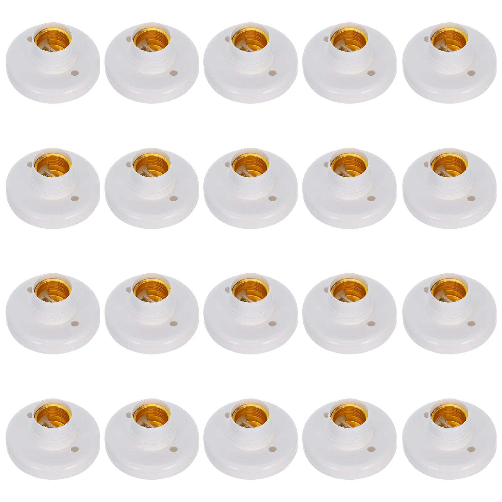 

20Pcs E27 Screw Base Lamp Holders Thickened Light Socket for High Power LED Spiral Bulbs Household Commercial Lighting