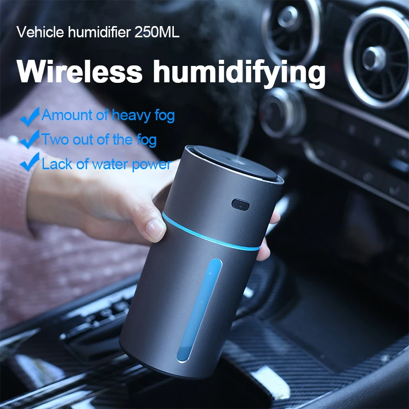 2 In 1 Car Air Humidifier โทรศัพท์มือถือแบตสำรอง250ML Aroma Essential ก้านปักน้ำมันหอมระเหย800MAh น้ำหอมปรับอากาศ Sprayer Mist Maker สำหรับบ้าน