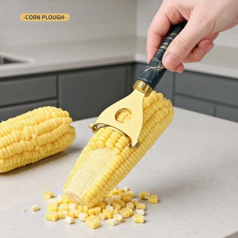 Stainless Steel Corn Stripper Household Corn Planer Cob Thresher Reusable Corn Peeler Kitchen Gadget