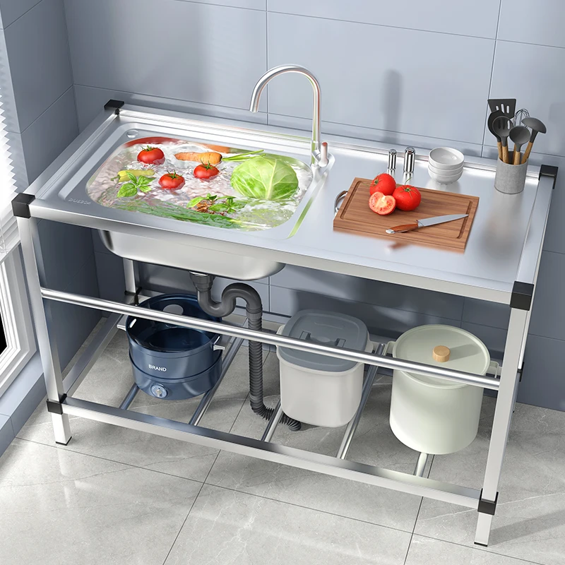 Kitchen stainless steel sink sink sink vegetable sink sink sink sink with bracket workbench