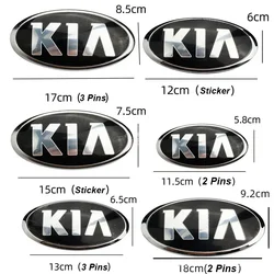 Car Front Grille Logo for KIA K2 K3 KX3 K4 K5 Cerato Forte Carnival Stinger Optima Ceed Senda Sorento Rear Trunk Emblem Stickers