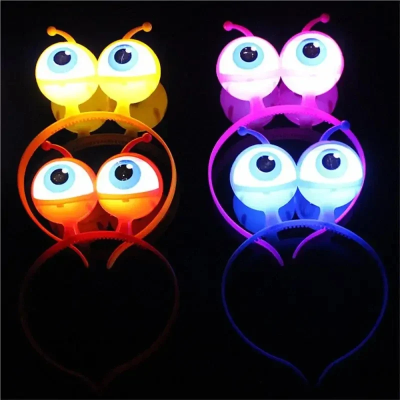 New 5-piece shaped eye LED headband with flashing hair head and glowing hair accessories for Christmas parties