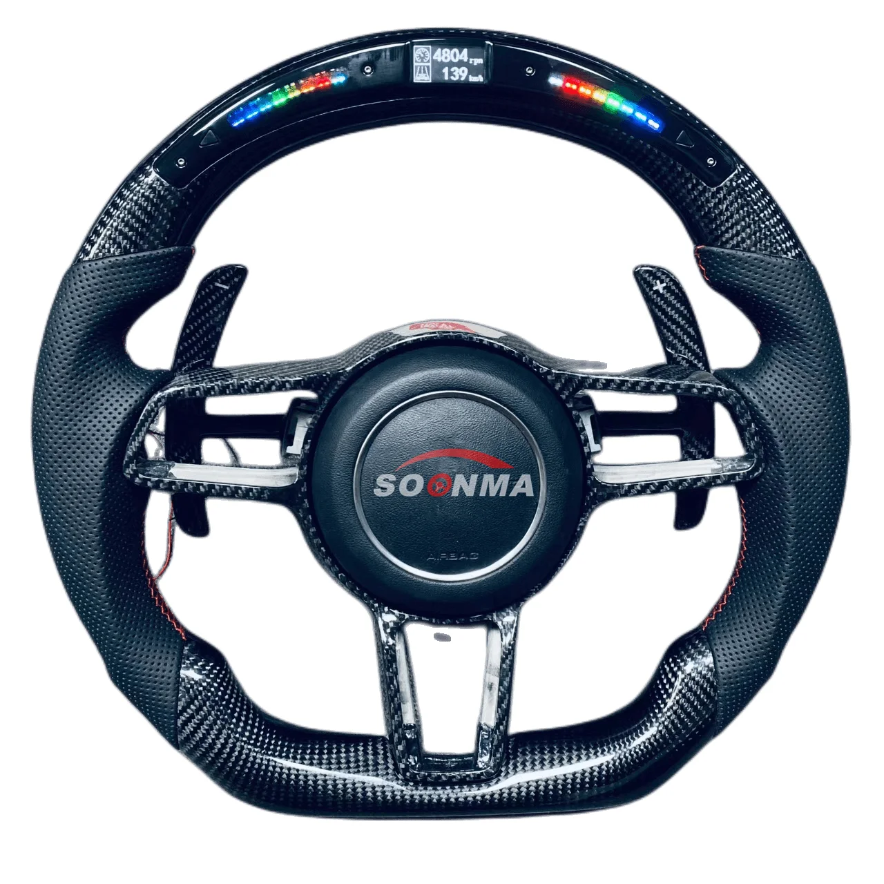 For Porsche Macan Panamera Cayenne 991 918 997 718 Carbon Fiber Steering Wheel 2015-2018