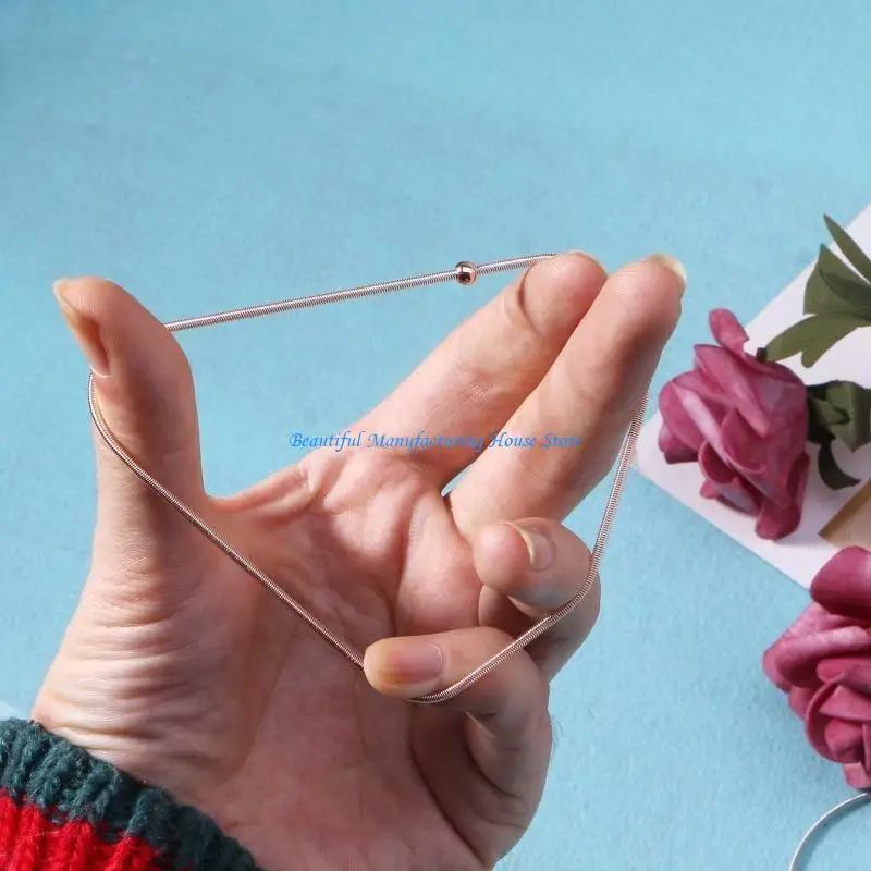 

E56A 10 Pieces Rose Gold Metal Bangle Bracelets Guitar String Bracelets for Women