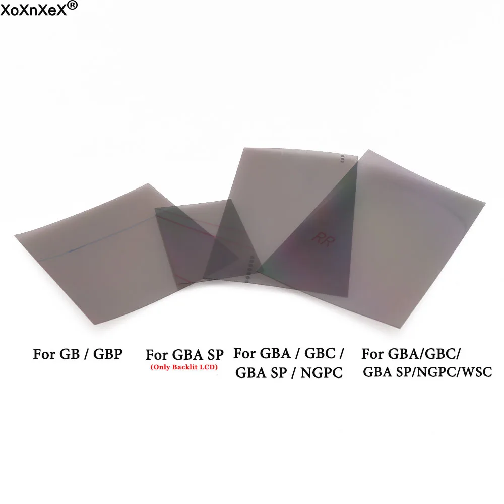5 SZTUK Folia z filtrem polaryzacyjnym do Gamboy GB DMG GBP Polaryzacja do GBA GBC GBASP GBA SP NGP WSC