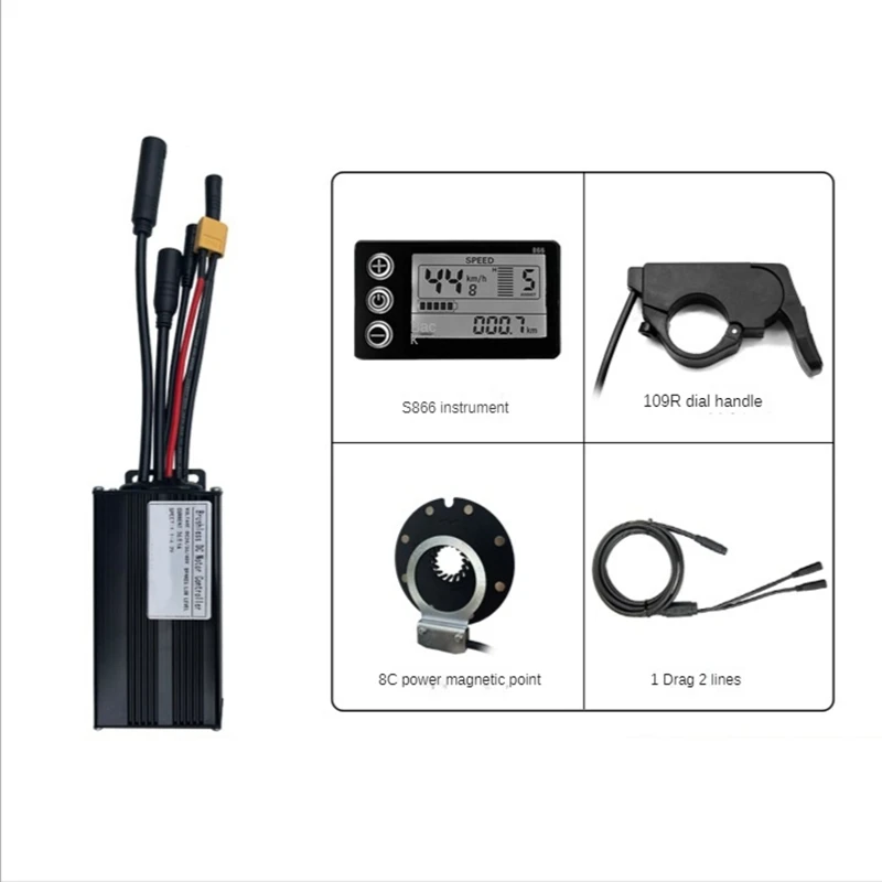 Sistema di controllo 26A Controller 26A in metallo + plastica per motore 36V/48V 500W/750W S866 con Controller universale piccolo Kit