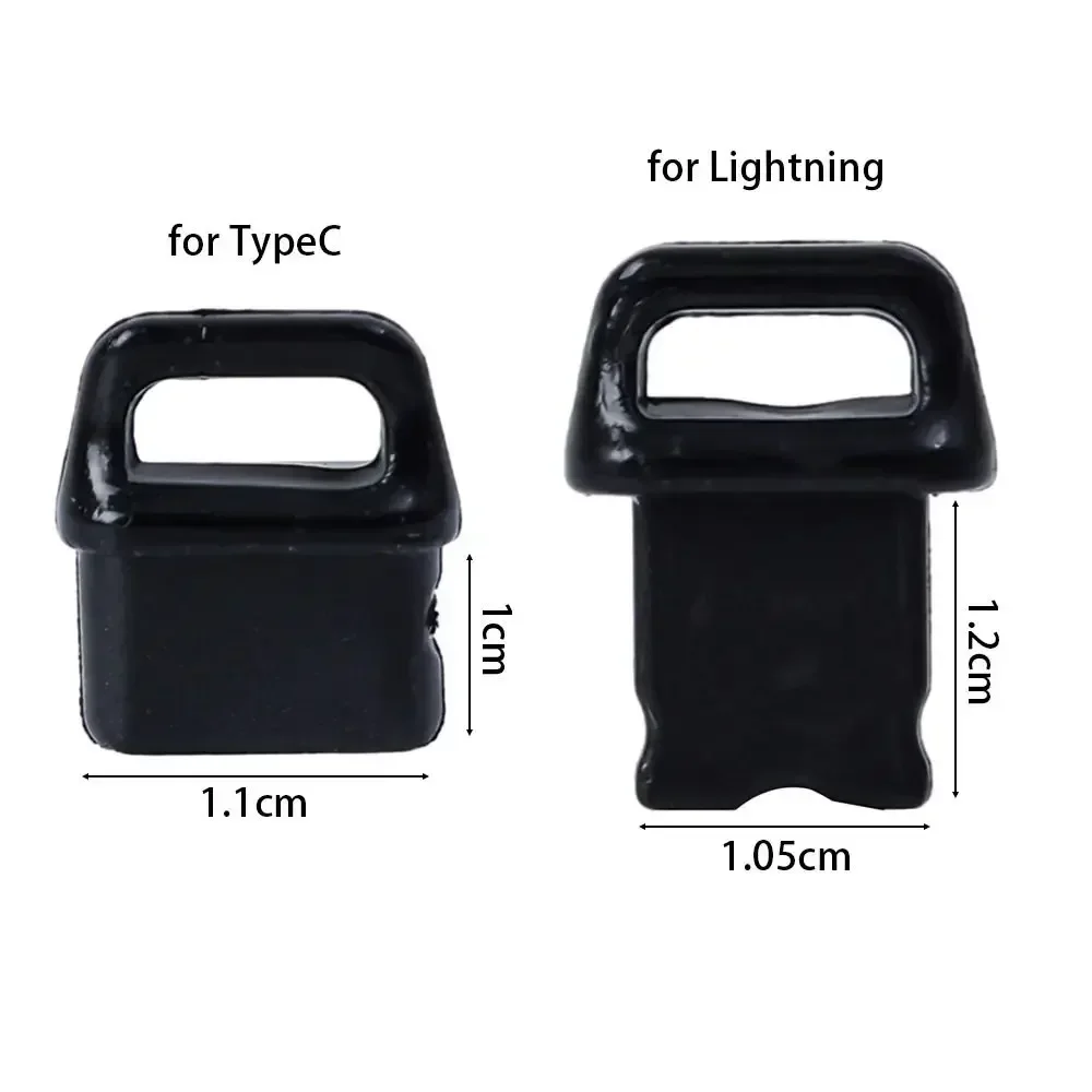 1PC PVC Anti Dust Plug Transparent Charge Port Cover for IOS Type C Universal Plugs Stopper Protection Cap Mobile Phone Pendant