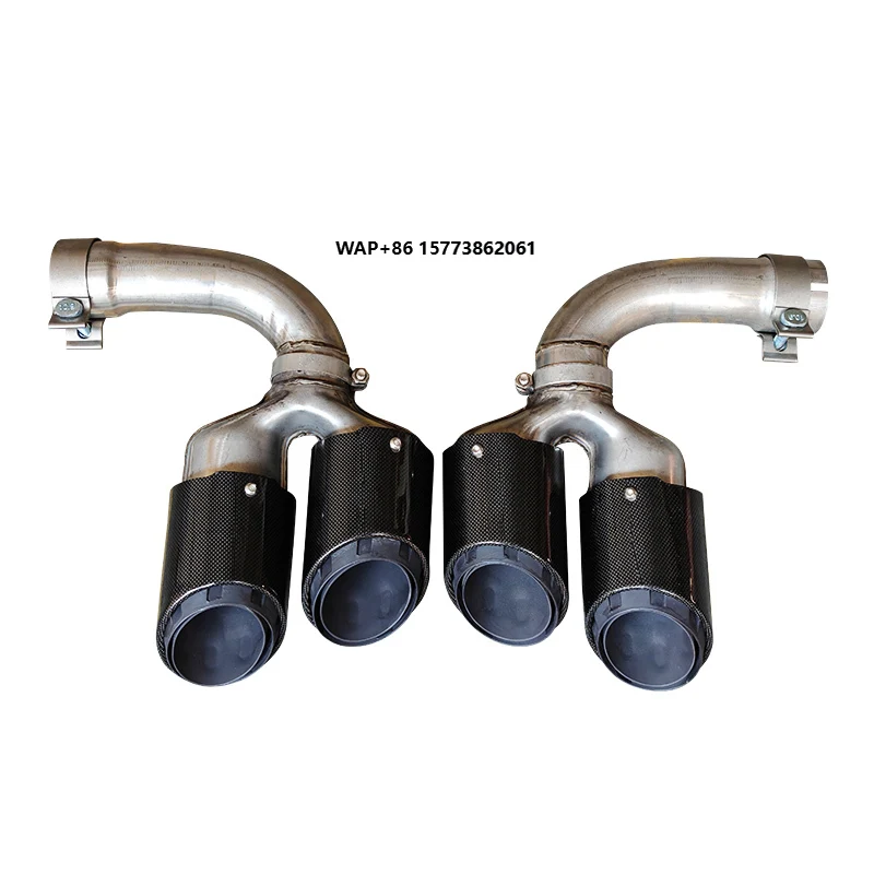 9Y0 تعديل السيارة ترقية أنبوب العادم من ألياف الكربون لعام 2018-2025 كايين كوبيه #1