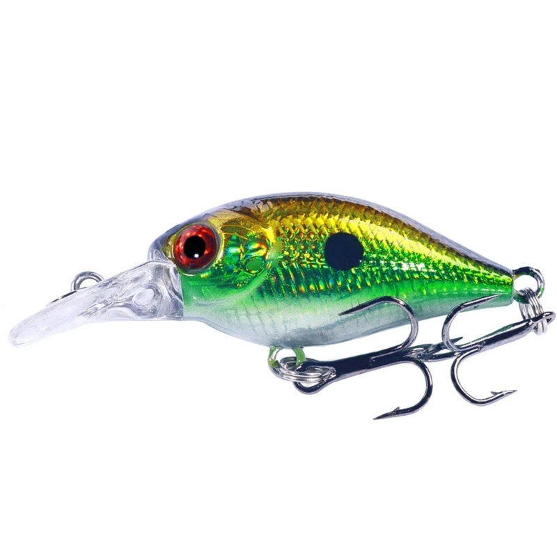 5Pcs Small Crankbait Wobbler Artificial Hard Baits Topwater Crank Wobbler with Tackle Box Plastic Fishing Baits