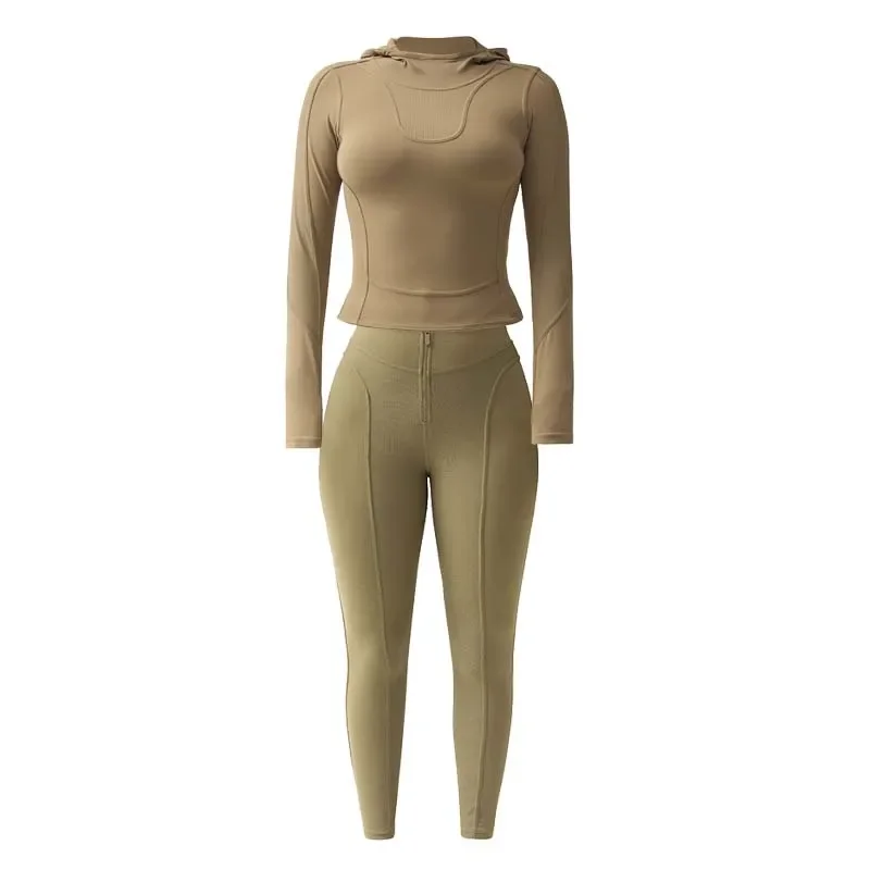 Conjunto de esquí cálido para mujer, traje deportivo de manga larga con capucha, a prueba de viento, informal, de poliéster, para exteriores, invierno, 2025