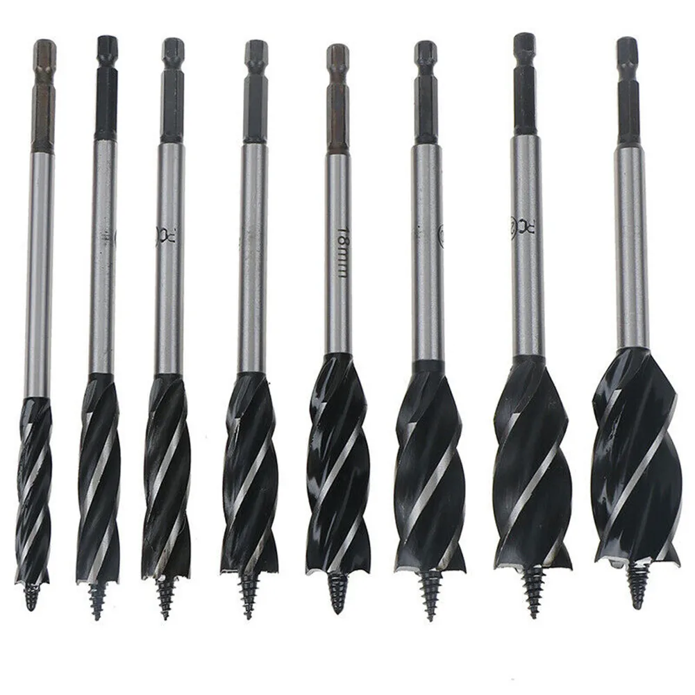 

10-25mm Twist Drill Bit Set Wood Fast Cut Auger Carpenter Joiner Tool For Wood Fast Cutting Spiral Woodworking Tools
