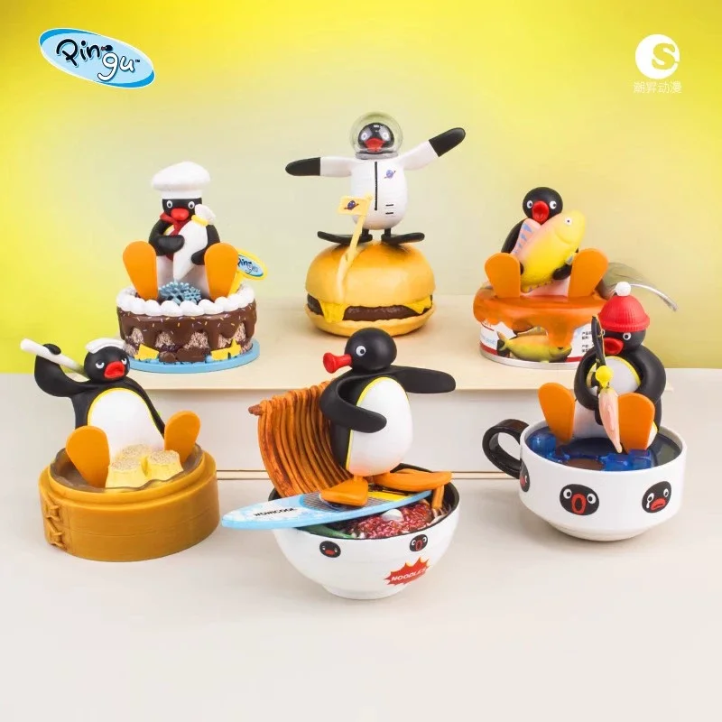 Cartoon Pingu Series Interesting Scene Multiple Styles Gashapon