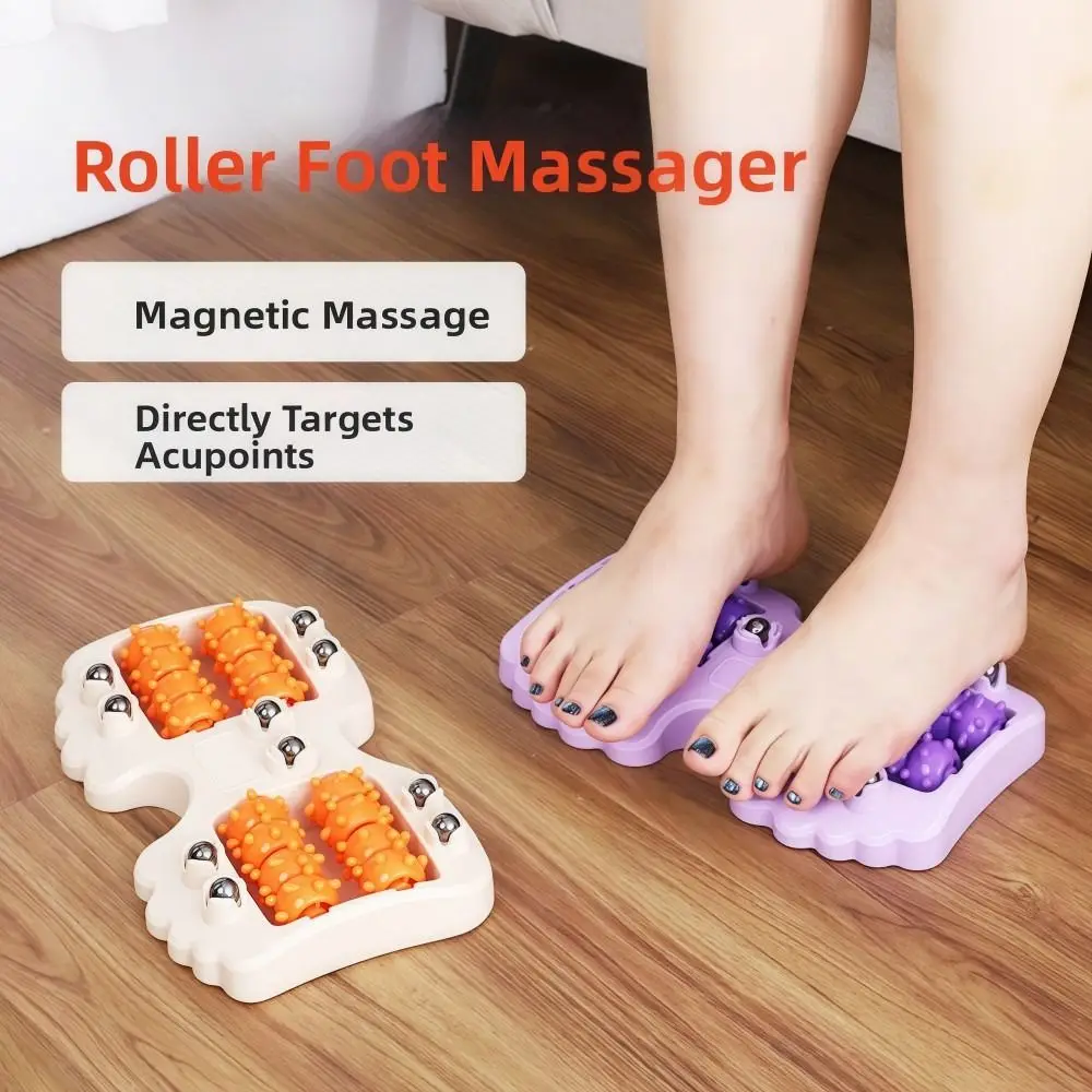 Rodillo masajeador de pies con forma de pata de gato, terapia de acupresión, alivio del dolor, masajeador de acupuntura para pies, circulación mejorada, portátil