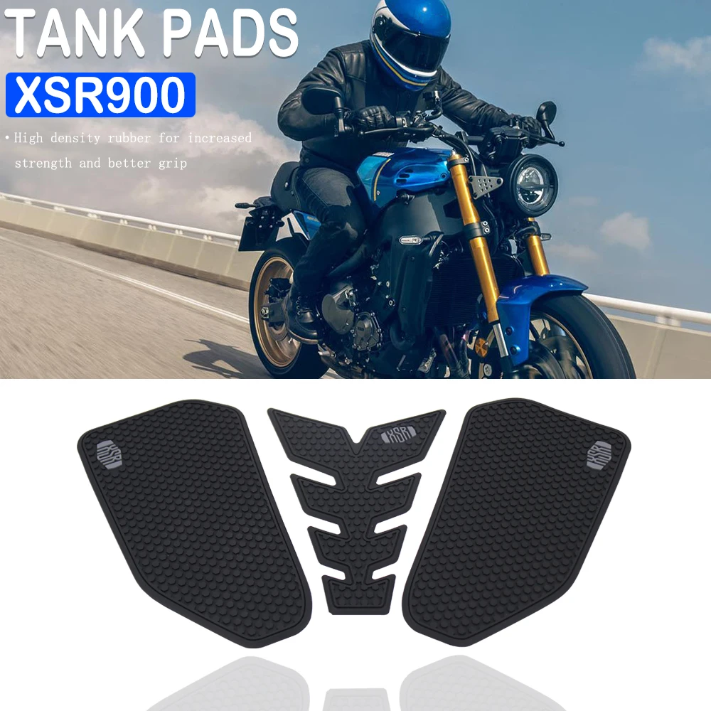 

Motorcycle Accessories Set of Black Logo Anti-Slip Fuel Tank Pad Kit Knee Pads New For Yamaha XSR900 xsr900 XSR 900 2022 2023