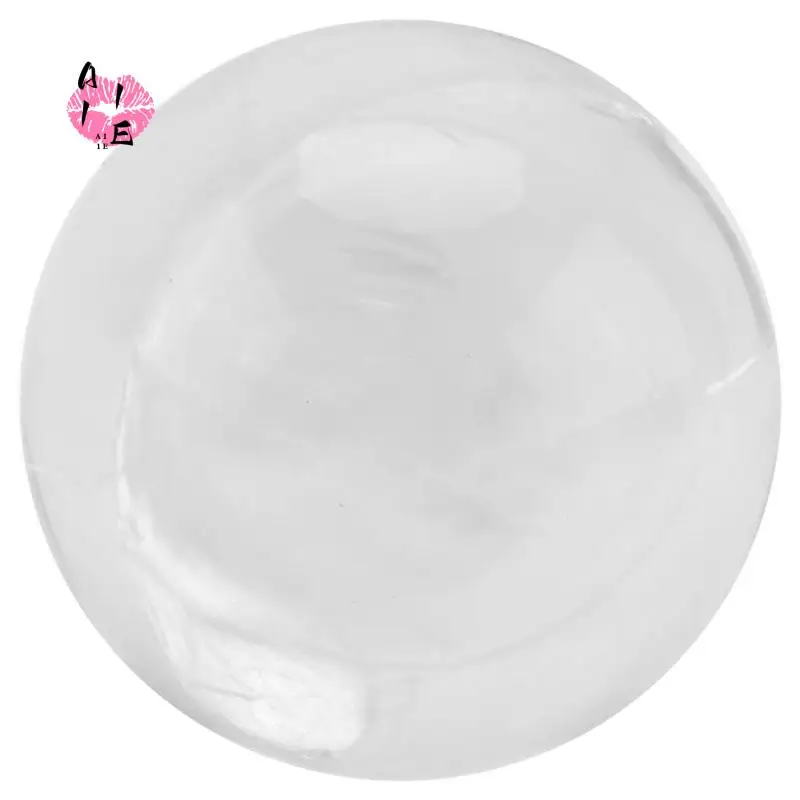A11E-Clear Glass Crystal Ball Healing Sphere Photography Props Gifts