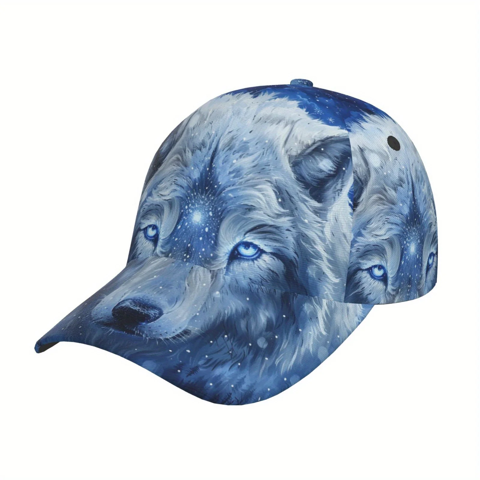 White Wolf Modische bedruckte Baseballkappe, Sport-Laufkappe, Sonnenhut, Unisex, geeignet für den täglichen Gebrauch, Outdoor-Aktivitäten