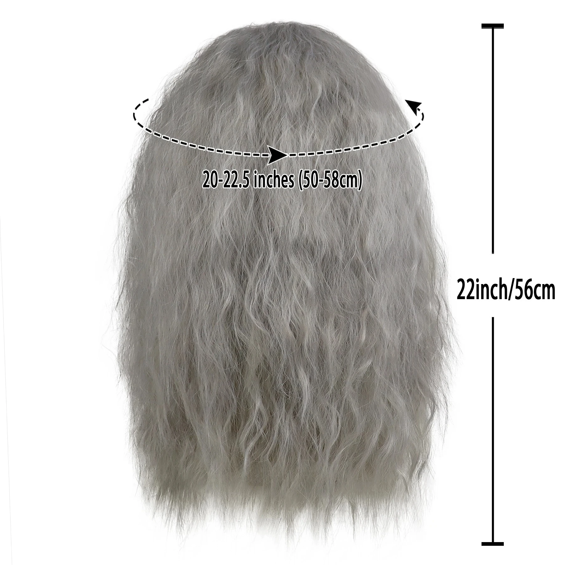 Dumbledore Cosplay Wig Synthetic Hair Halloween School Gandalf Wizard Costume Wig Man Albus Long Wave Grey Beard Wigs for Men - Image 5