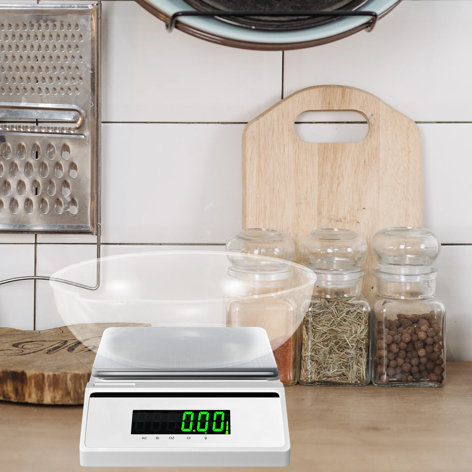 

2pcs Kitchen Scale Tray Large Capacity Grams Weighing Pan Powder Digital Electronic Supplies Household Food Storage
